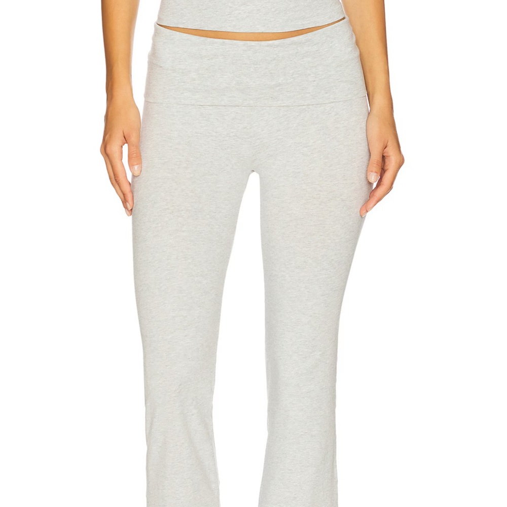 SKIMS Light Heather Gray Flare Pants